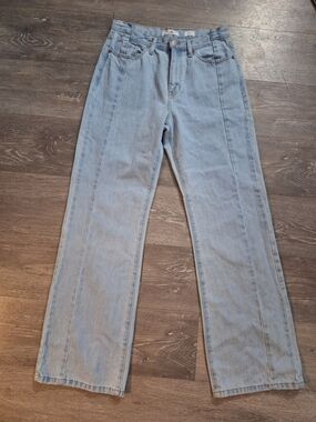 KanCan Signature Light Blue High-Waist 90's Flare Jeans, Size 27